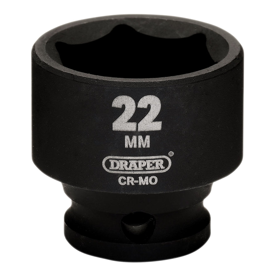 Draper HI-TORQ Metric Impact Socket, 3/8" Sq. Dr., 22mm : Model No. 409-MM