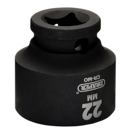 Draper HI-TORQ Metric Impact Socket, 3/8" Sq. Dr., 22mm : Model No. 409-MM