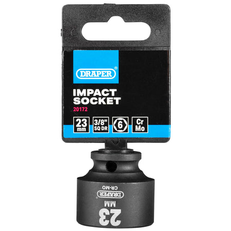 Draper Hi-TORQ Impact Socket, 3/8" Sq. Dr., 23mm : Model No. 409-MM