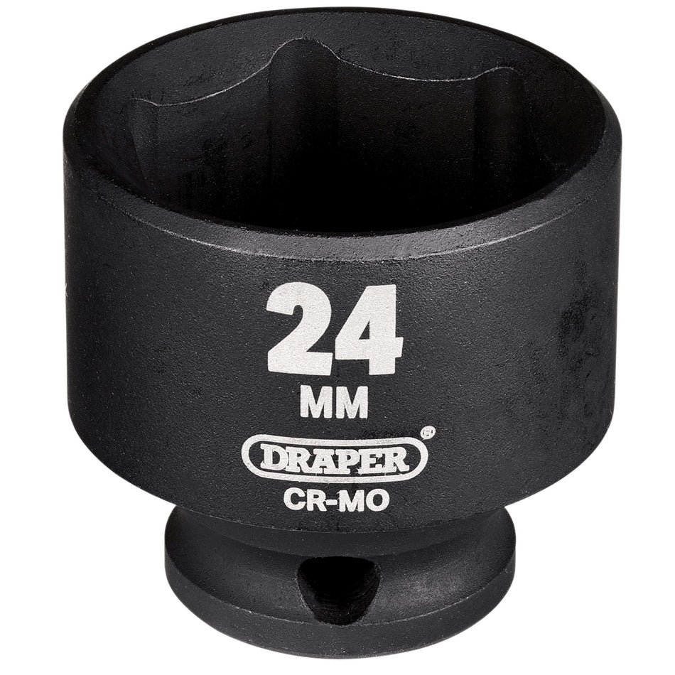 Draper HI-TORQ Metric Impact Socket, 3/8" Sq. Dr., 24mm : Model No. 409-MM