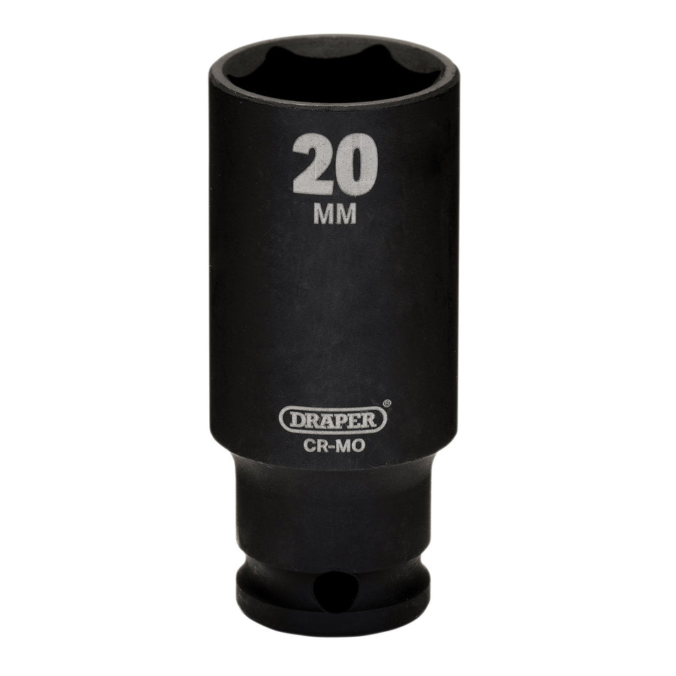 Draper HI-TORQ Metric Deep Impact Socket, 3/8" Sq. Dr., 20mm : Model No. 409D-MM