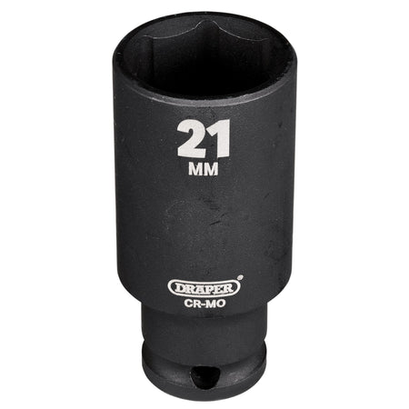 Draper HI-TORQ Metric Deep Impact Socket, 3/8" Sq. Dr., 21mm : Model No. 409D-MM