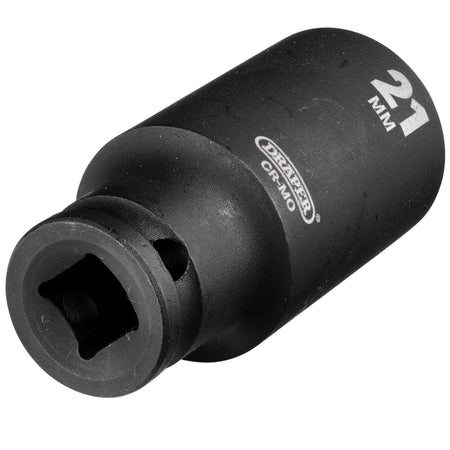 Draper HI-TORQ Metric Deep Impact Socket, 3/8" Sq. Dr., 21mm : Model No. 409D-MM