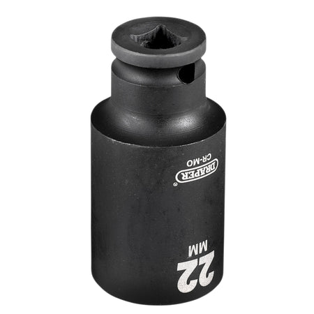 Draper HI-TORQ Metric Deep Impact Socket, 3/8" Sq. Dr., 22mm : Model No. 409D-MM