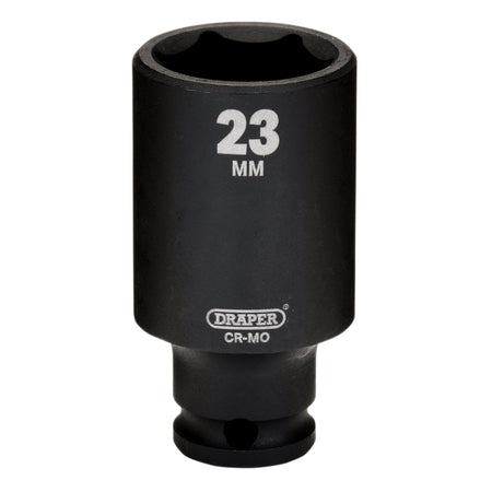 Draper HI-TORQ Metric Deep Impact Socket, 3/8" Sq. Dr., 23mm : Model No. 409D-MM