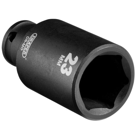 Draper HI-TORQ Metric Deep Impact Socket, 3/8" Sq. Dr., 23mm : Model No. 409D-MM