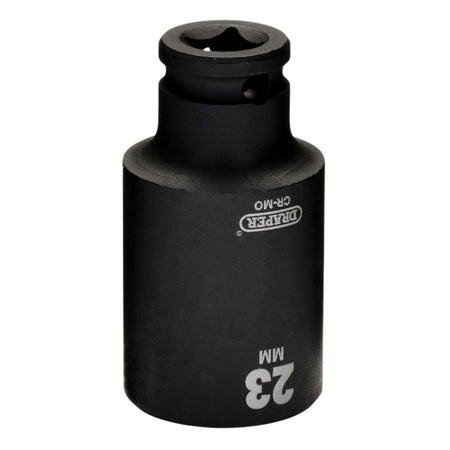 Draper HI-TORQ Metric Deep Impact Socket, 3/8" Sq. Dr., 23mm : Model No. 409D-MM