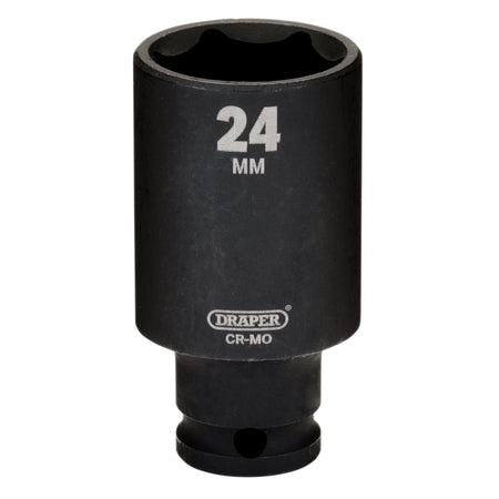 Draper HI-TORQ Metric Deep Impact Socket, 3/8" Sq. Dr., 24mm : Model No. 409D-MM