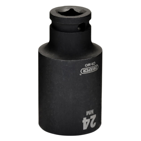 Draper HI-TORQ Metric Deep Impact Socket, 3/8" Sq. Dr., 24mm : Model No. 409D-MM