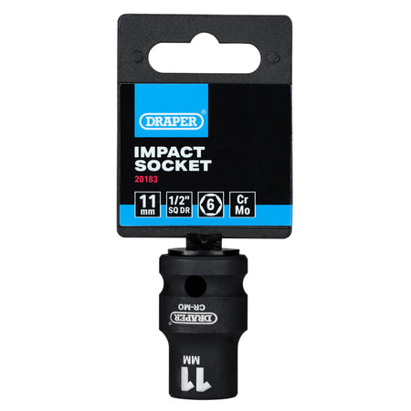 Draper HI-TORQ Metric Impact Socket, 1/2" Sq. Dr., 11mm : Model No. 410MM