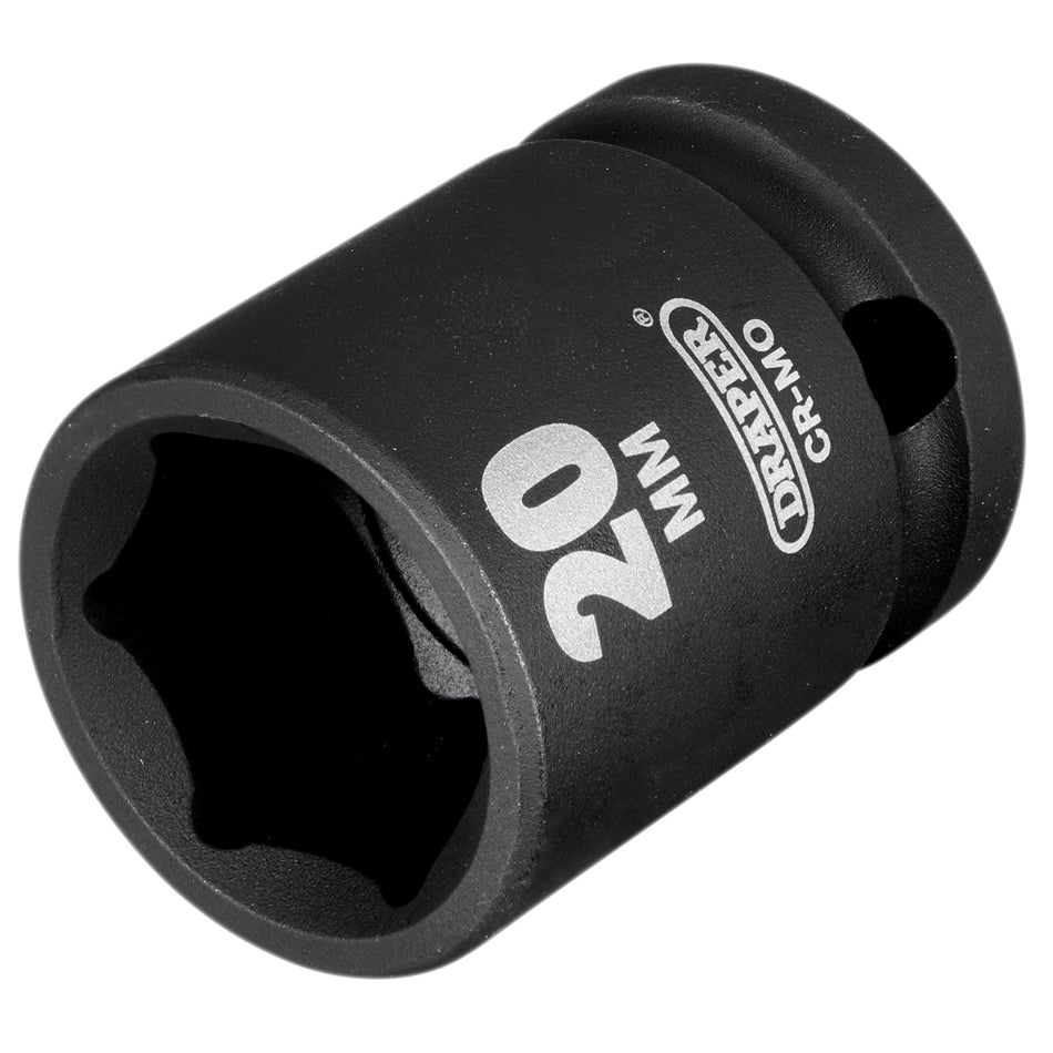 Draper Hi-TORQ Impact Socket, 1/2" Sq. Dr., 20mm : Model No. 410MM
