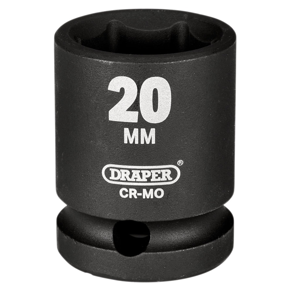 Draper Hi-TORQ Impact Socket, 1/2" Sq. Dr., 20mm : Model No. 410MM