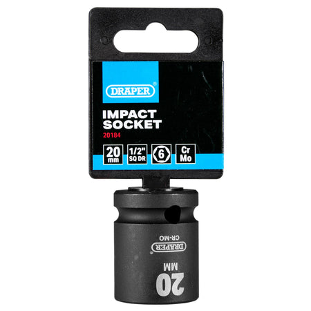 Draper Hi-TORQ Impact Socket, 1/2" Sq. Dr., 20mm : Model No. 410MM