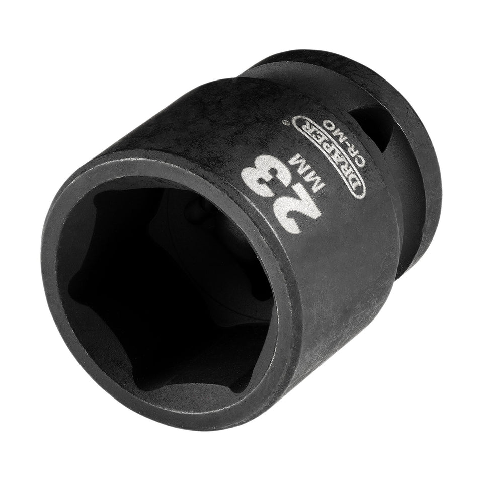 Draper HI-TORQ Metric Impact Socket, 1/2" Sq. Dr., 23mm : Model No. 410MM