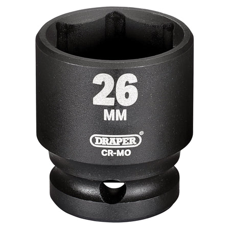 Draper Hi-TORQ Impact Socket, 1/2" Sq. Dr., 26mm : Model No. 410MM