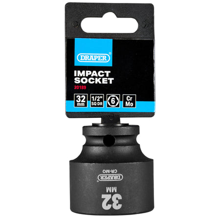 Draper Hi-TORQ Impact Socket, 1/2" Sq. Dr., 32mm : Model No. 410MM