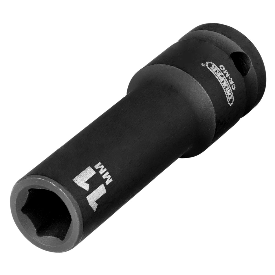 Draper Hi-TORQ Deep Impact Socket, 1/2" Sq. Dr., 11mm: No.410D-MM