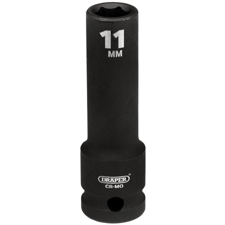 Draper Hi-TORQ Deep Impact Socket, 1/2" Sq. Dr., 11mm: No.410D-MM