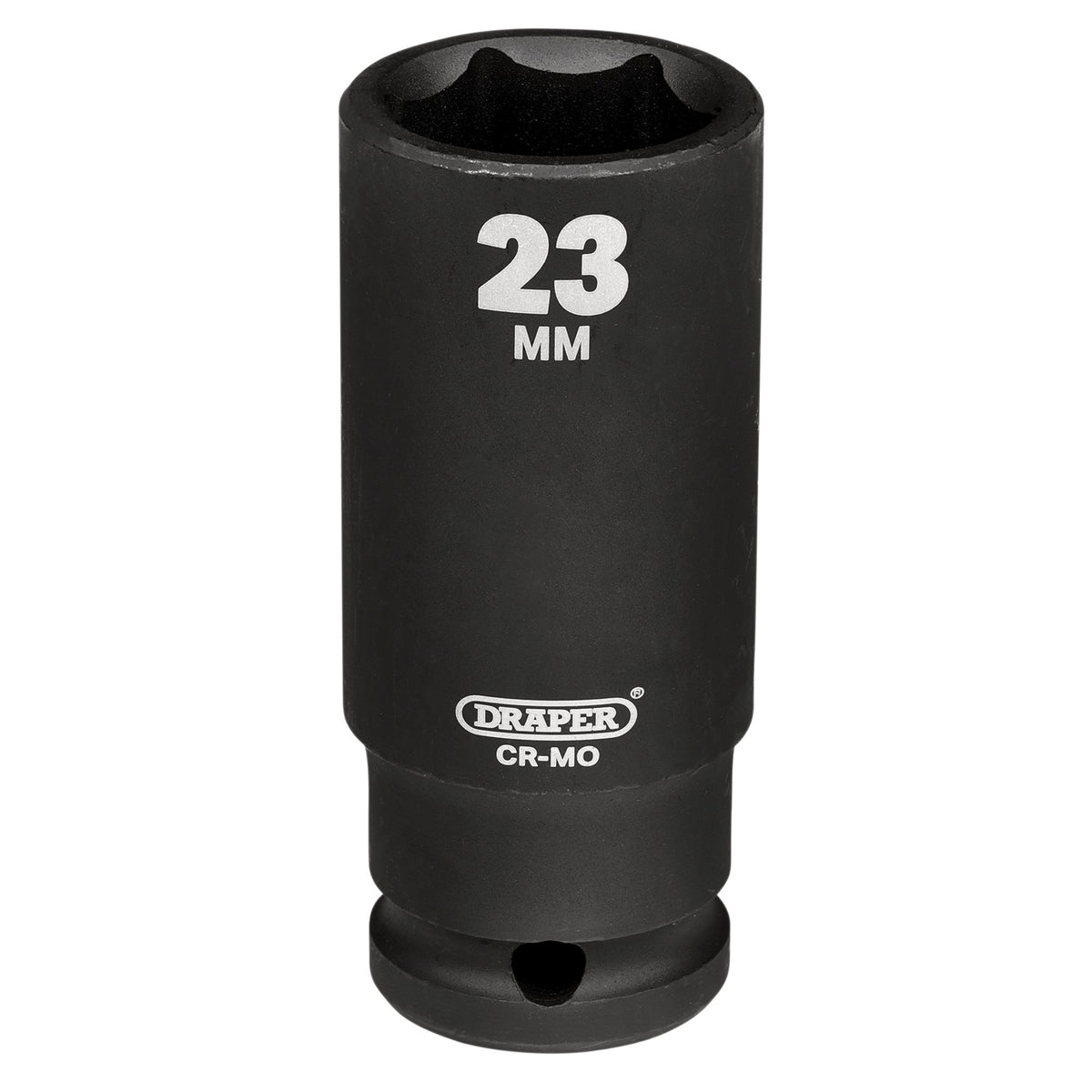 Draper Hi-TORQ Deep Impact Socket, 1/2" Sq. Dr., 23mm: No.410D-MM