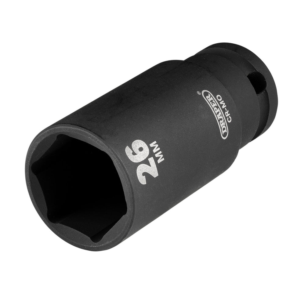 Draper HI-TORQ Metric Deep Impact Socket, 3/8" Sq. Dr., 26mm : Model No. 410D-MM