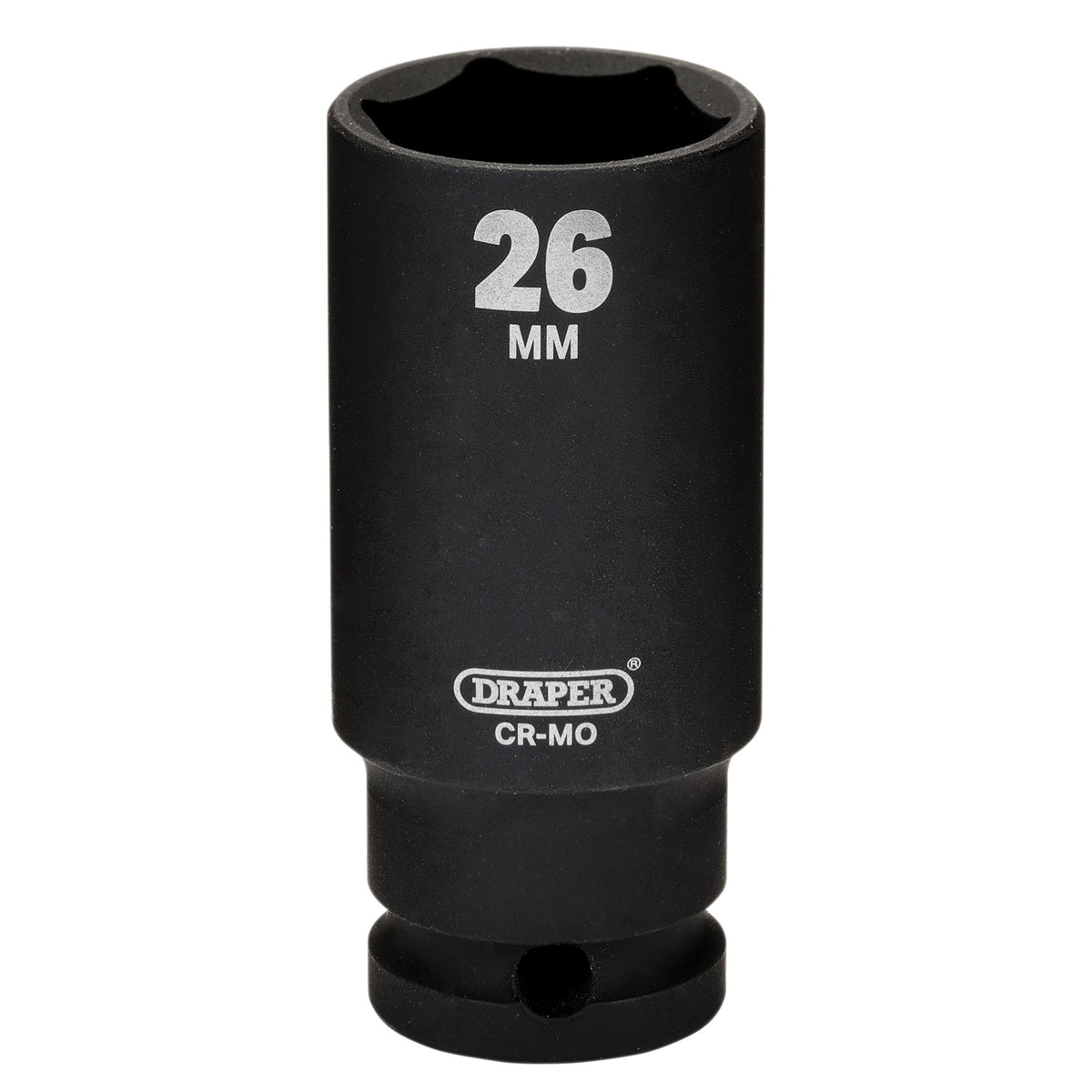 Draper HI-TORQ Metric Deep Impact Socket, 3/8" Sq. Dr., 26mm : Model No. 410D-MM