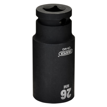 Draper HI-TORQ Metric Deep Impact Socket, 3/8" Sq. Dr., 26mm : Model No. 410D-MM