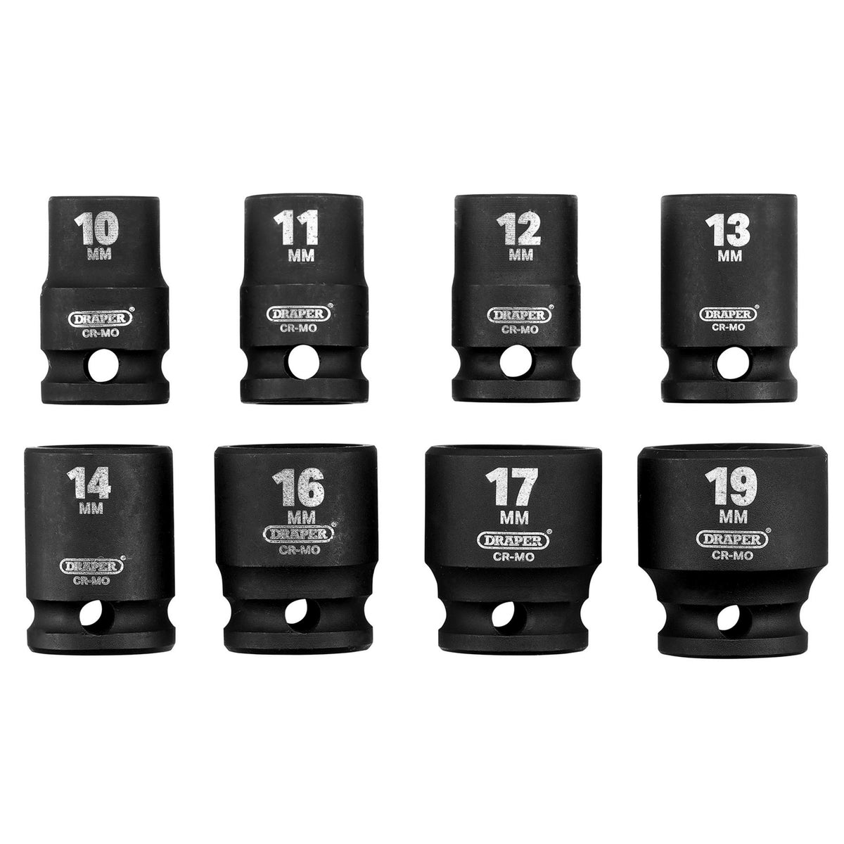 Draper HI-TORQ Metric Impact Socket Set, 3/8" Sq. Dr. (8 Piece) : Model No. 409/8/MM