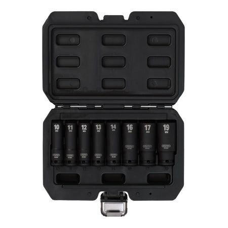 Draper HI-TORQ Metric Deep Impact Socket Set, 3/8" Sq. Dr. (8 Piece) : Model No. 409D/8/MM