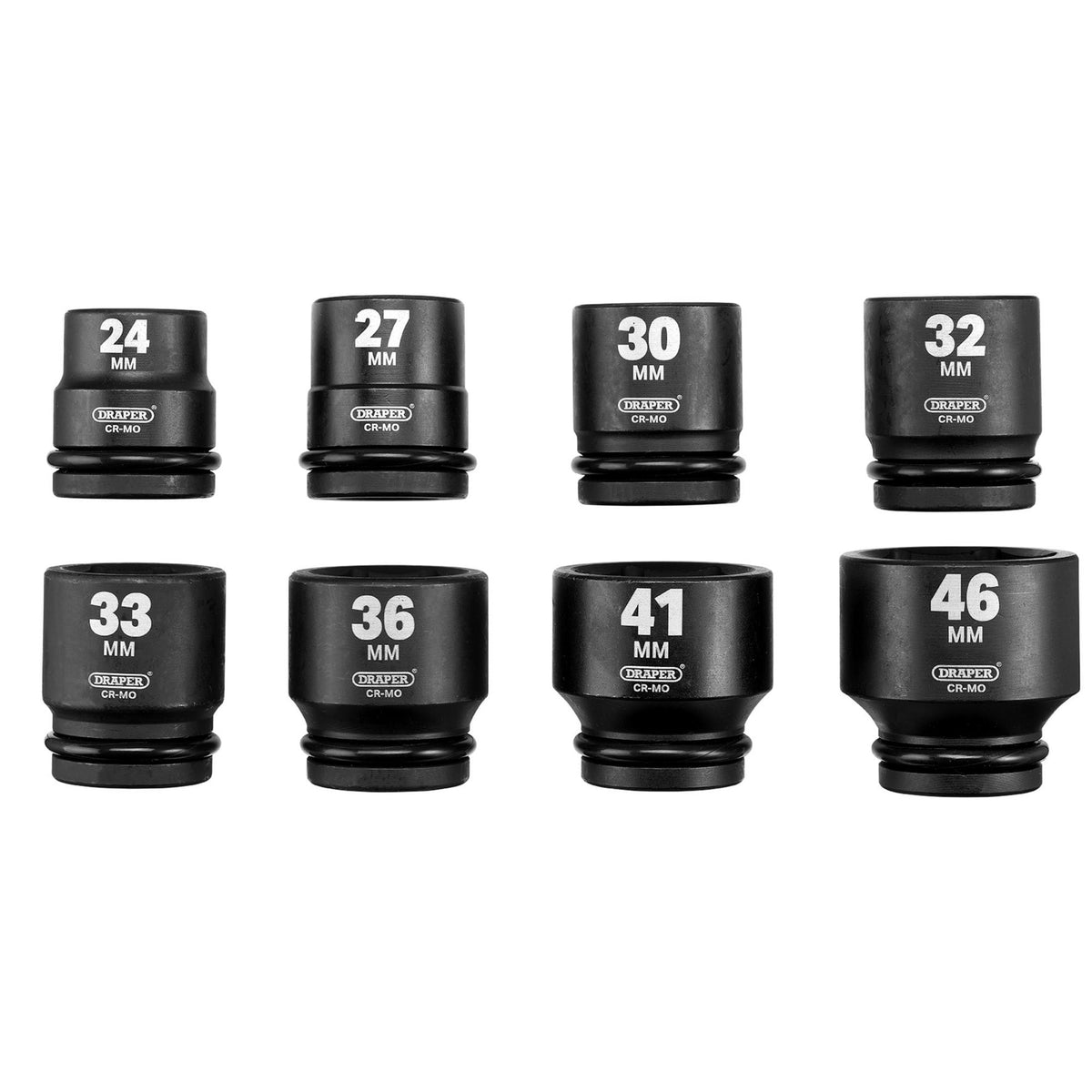 Draper HI-TORQ Metric Impact Socket Set, 3/4" Sq. Dr. (8 Piece) : Model No. 419/8/MM
