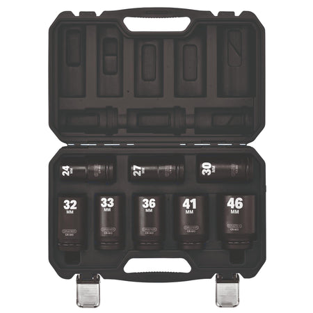 Draper HI-TORQ Metric Deep Impact Socket Set, 3/4" Sq. Dr. (8 Piece) : Model No. 419D/8/MM