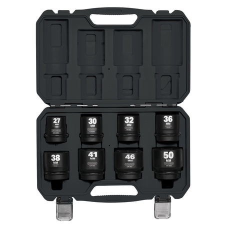 Draper HI-TORQ Metric Impact Socket Set, 1" Sq. Dr. (8 Piece) : Model No. 425/8/MM