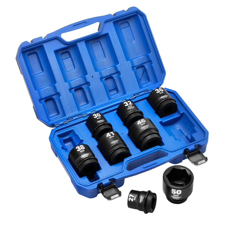 Draper HI-TORQ Metric Impact Socket Set, 1" Sq. Dr. (8 Piece) : Model No. 425/8/MM