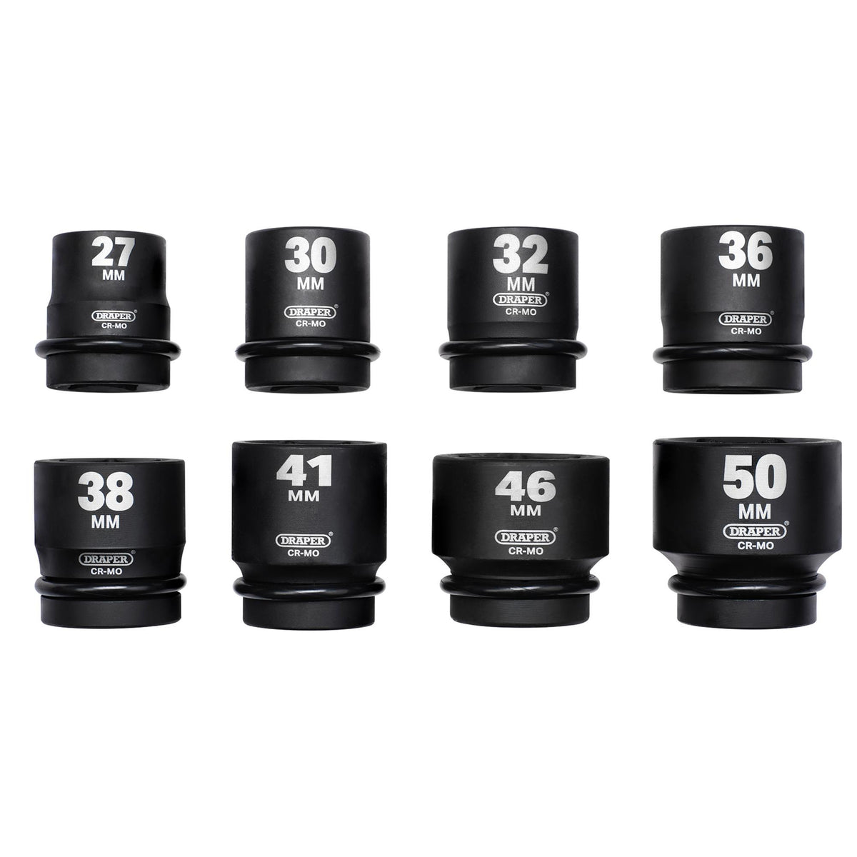 Draper HI-TORQ Metric Impact Socket Set, 1" Sq. Dr. (8 Piece) : Model No. 425/8/MM