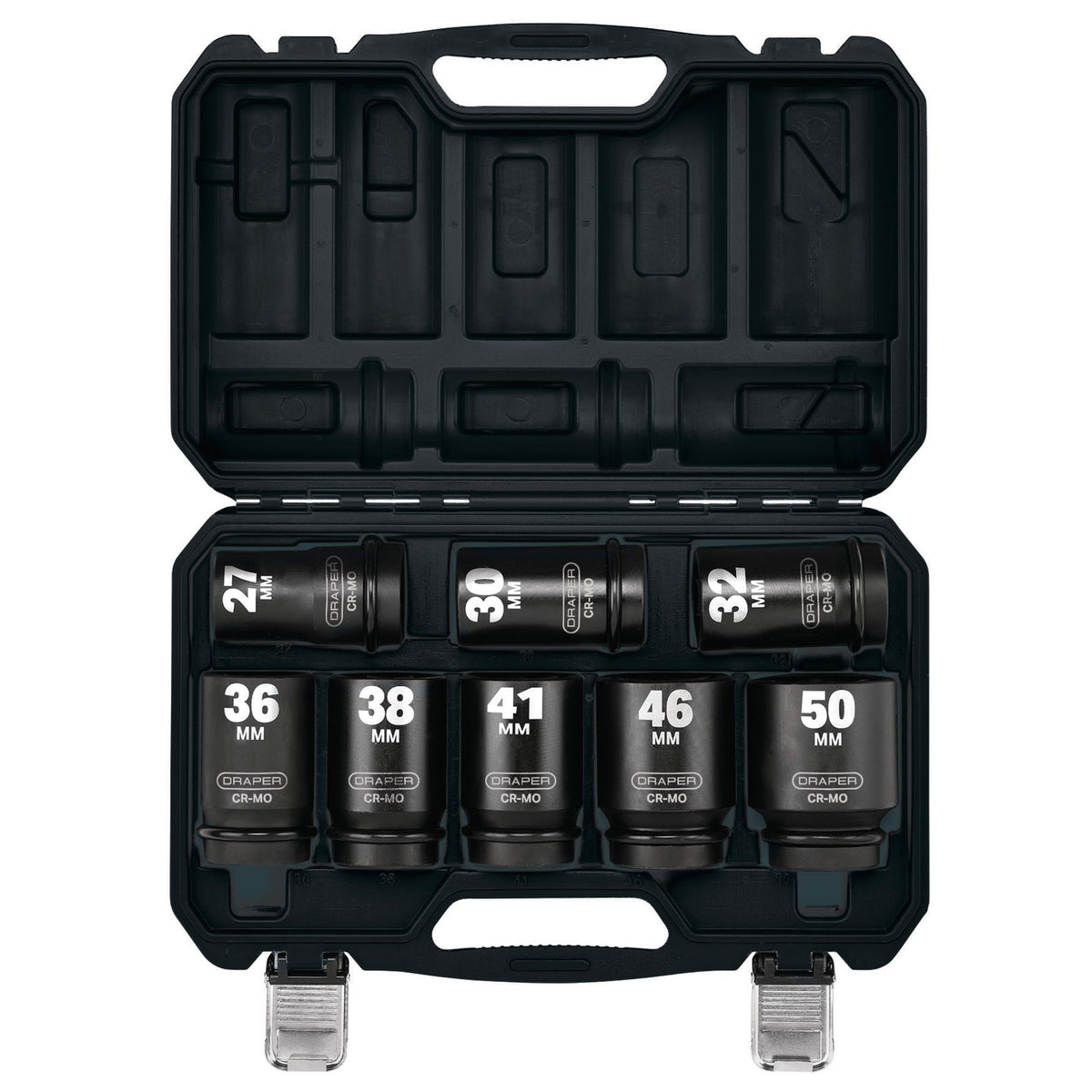 Draper HI-TORQ Metric Deep Impact Socket Set, 1" Sq. Dr. (8 Piece) : Model No. 425D/8/MM