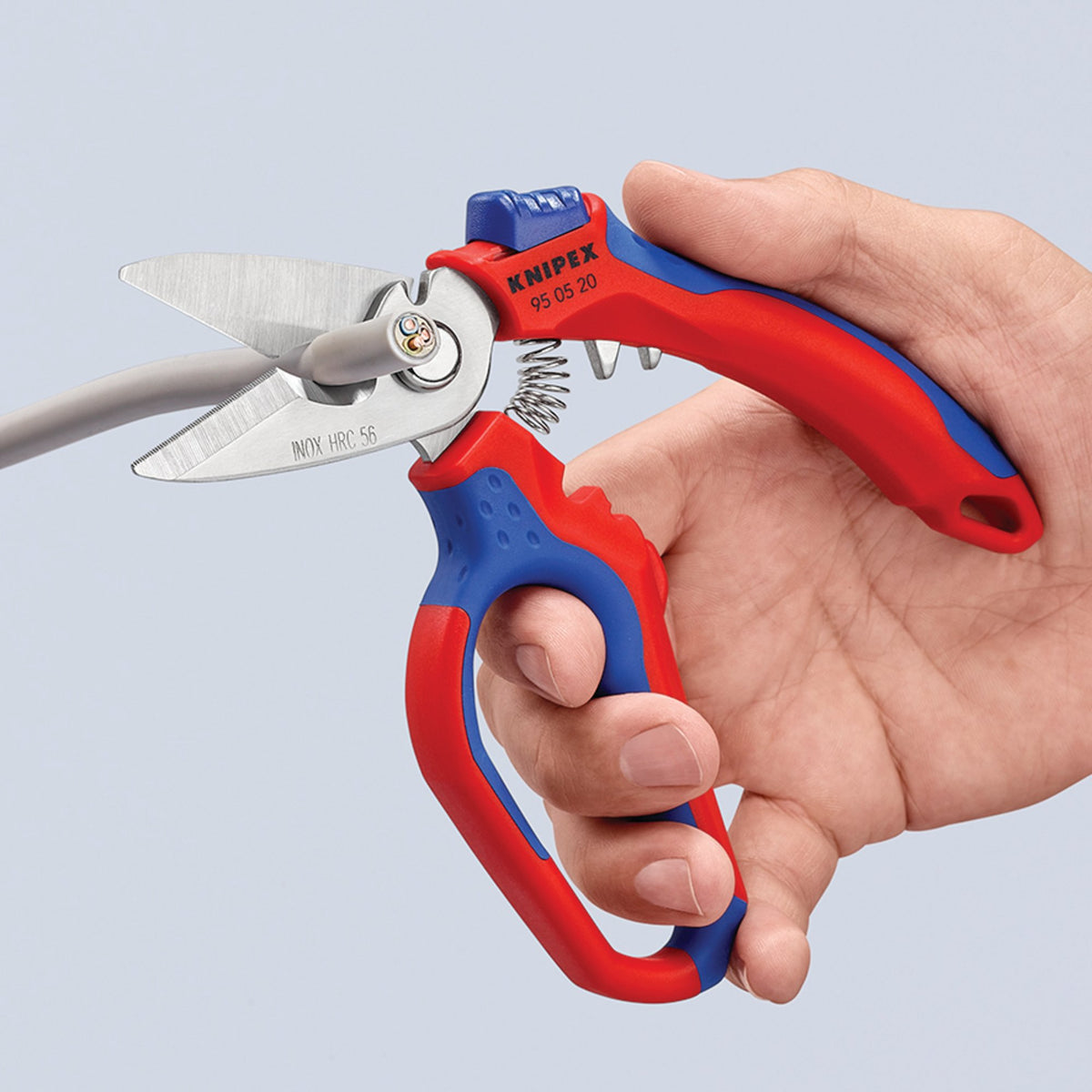 KNIPEX 95 05 20 SB Angled Electricians Shears, 160mm: No.95 05 20 SB