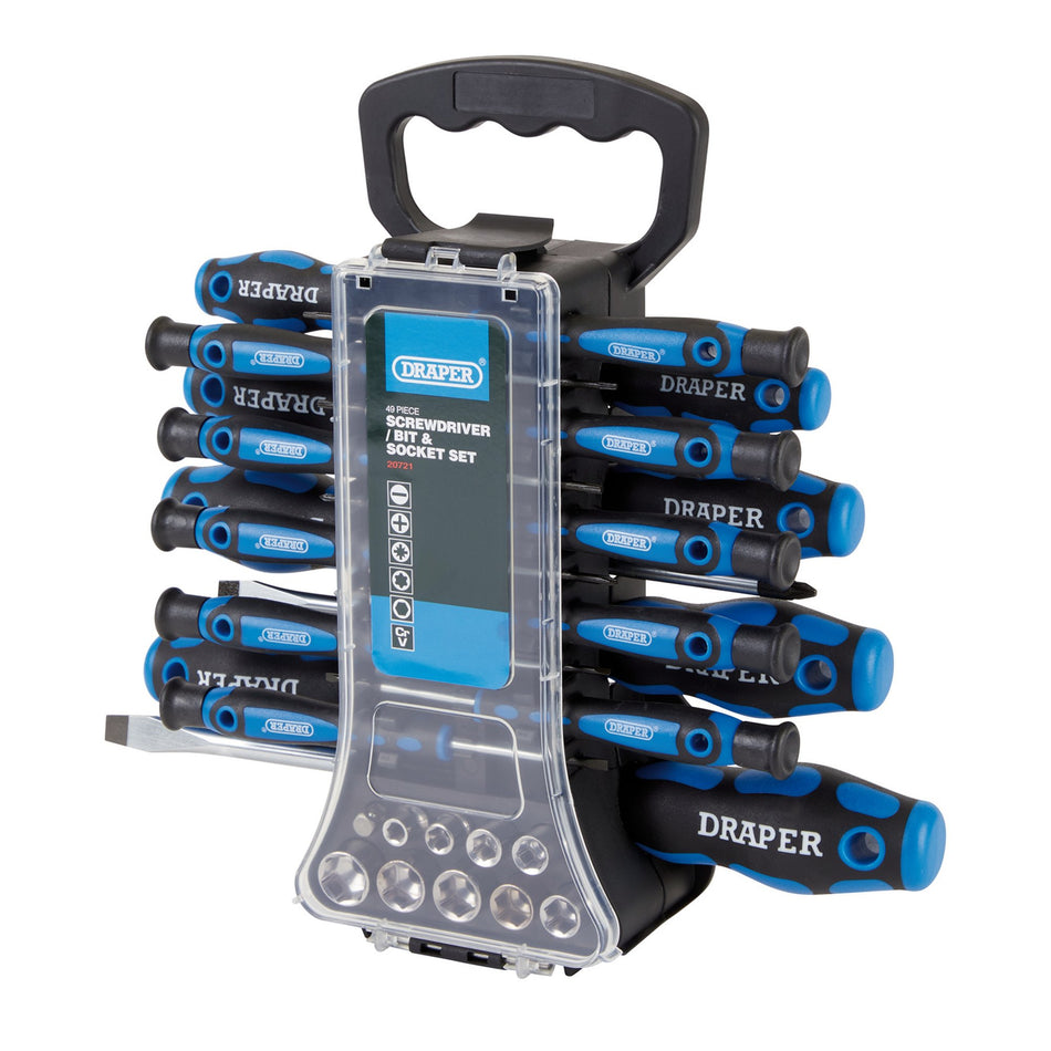 Draper Screwdriver, Socket and Bit Set (49 piece) Model No. 865/49