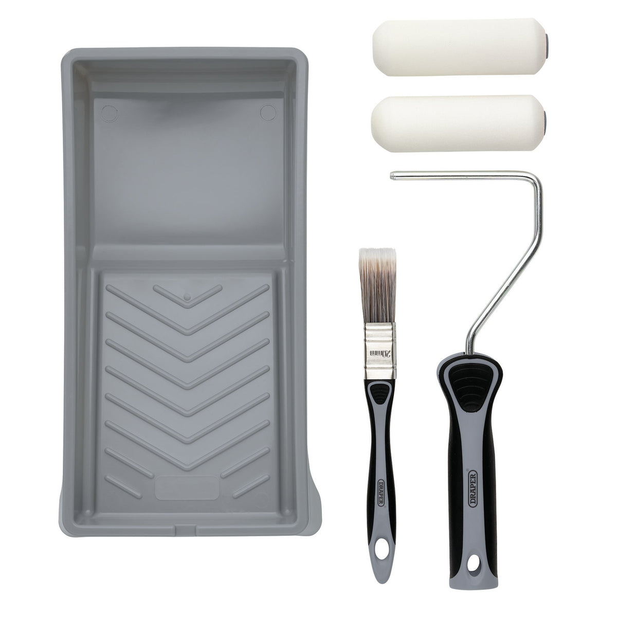 High-Density Foam Paint Roller and Brush Set with Soft Grip (5 Piece) : Model No. ROLL-SET-4G