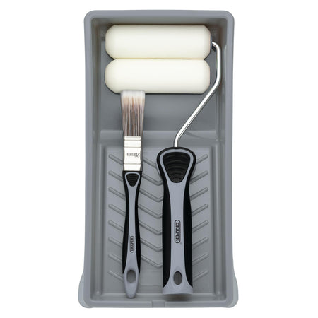 High-Density Foam Paint Roller and Brush Set with Soft Grip (5 Piece) : Model No. ROLL-SET-4G
