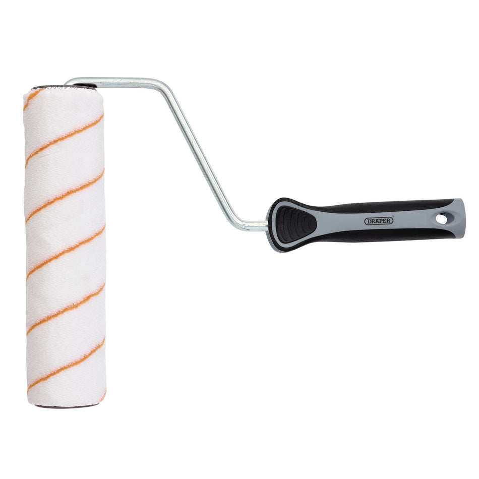Short Pile Polyester Paint Roller with Soft Grip Handle, 9"/230mm : Model No. ROLL-9PS
