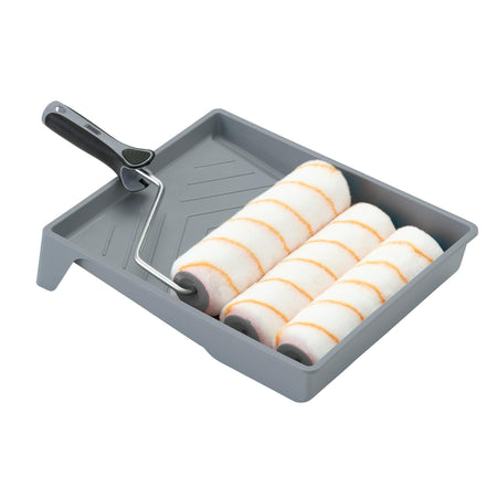 Medium Pile Polyester Paint Roller Set with Soft Grip (5 Piece) : Model No. ROLL-SET-9P
