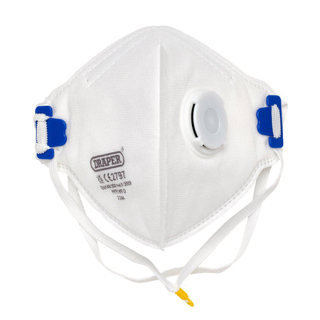 FPP3 NR Vertical Fold Flat Face Masks with Valve (Pack of 10) : Model No. FM27/C