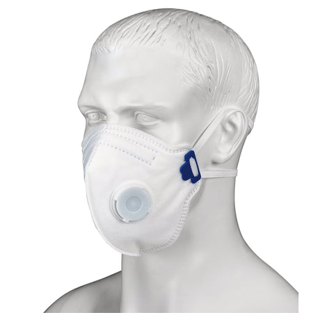 FPP3 NR Vertical Fold Flat Face Masks with Valve (Pack of 10) : Model No. FM27/C