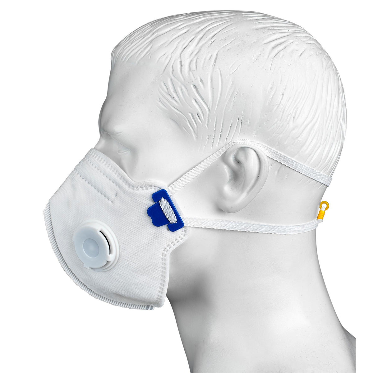 FPP3 NR Vertical Fold Flat Face Masks with Valve (Pack of 10) : Model No. FM27/C