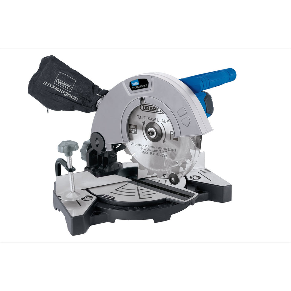 DRAPER 210mm 1100W 230V Mitre Saw: Model No. MS210C