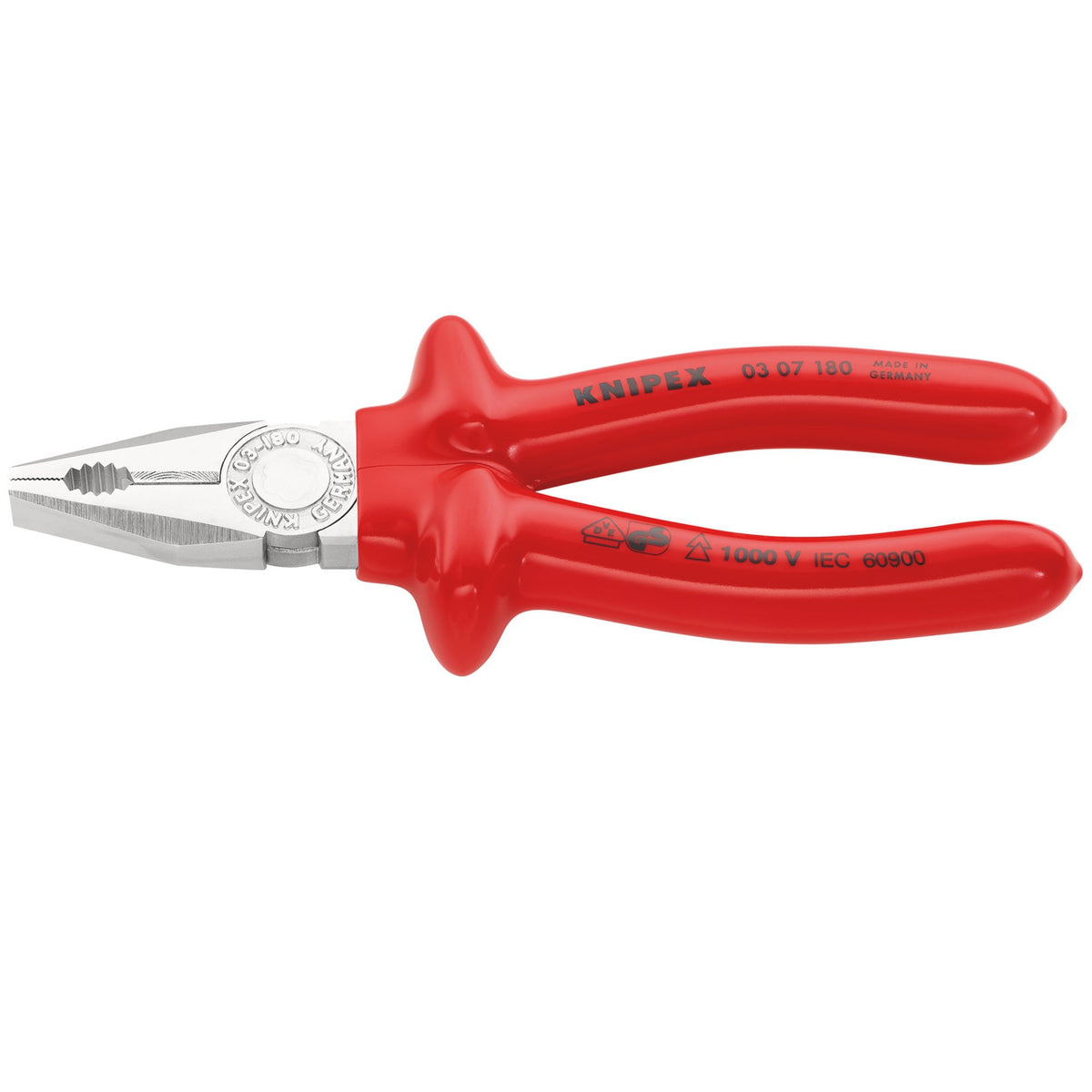 Knipex 180mm Fully Insulated S Range Combination Pliers : Model No.03 07 180