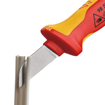 Knipex 180mm Fully Insulated Cable Knife : Model No.98 52