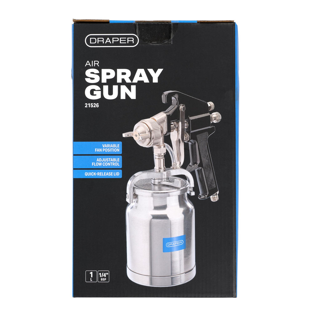 DRAPER 1L Air Spray Gun: Model No.4212HP