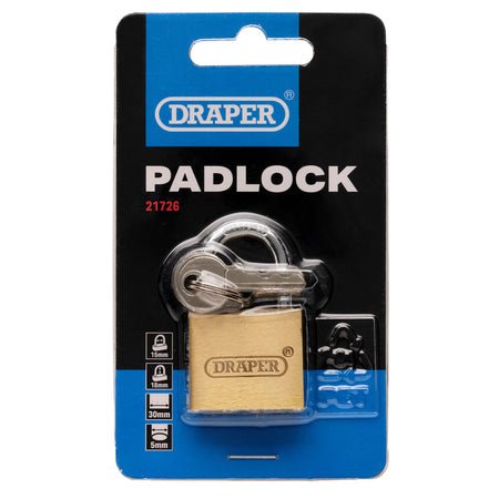 Brass Cylinder Padlock, 30mm : Model No. DPL-30