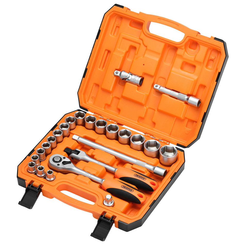 HI-TORQ 6 Point Socket Set, 1/2" (24 Piece) : Model No. BD24M-O