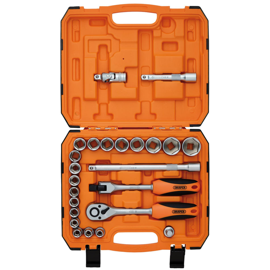 HI-TORQ 6 Point Socket Set, 1/2" (24 Piece) : Model No. BD24M-O